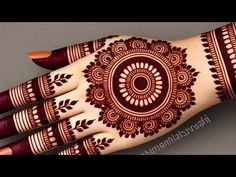 easy back hand mehndi design