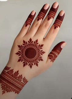 easy back hand mehndi design