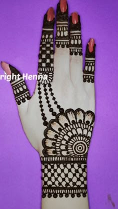 easy back hand mehndi design
