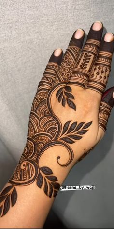 easy back hand mehndi design