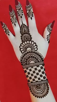 easy back hand mehndi design