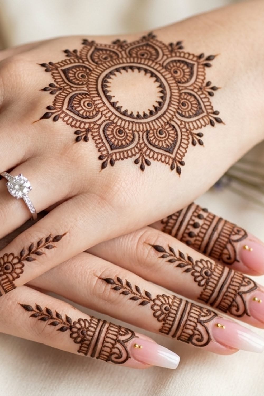 easy back hand mehndi design