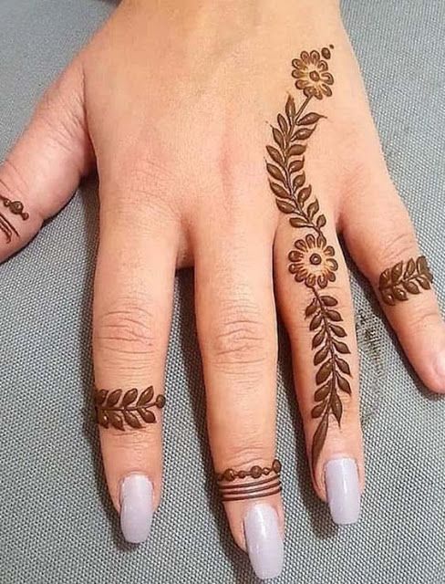 easy back hand mehndi design