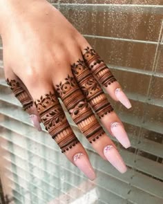 easy stylish full hand mehndi design