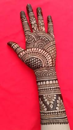 easy stylish full hand mehndi design