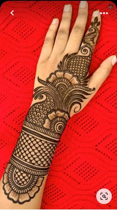 easy stylish full hand mehndi design