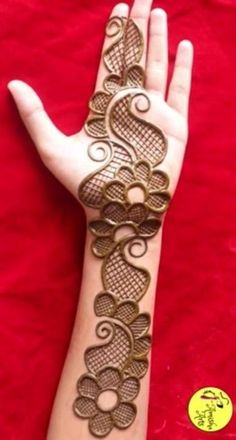 easy stylish full hand mehndi design