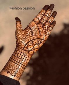 easy stylish full hand mehndi design