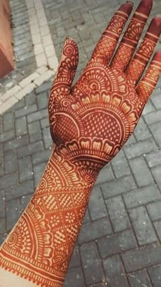 easy stylish full hand mehndi design