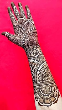 easy stylish full hand mehndi design