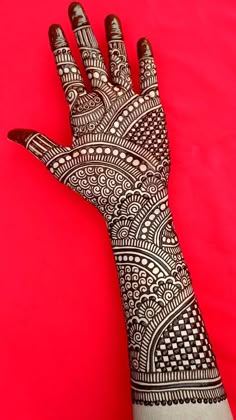 easy stylish full hand mehndi design