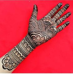 easy stylish full hand mehndi design