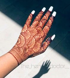 easy stylish full hand mehndi design
