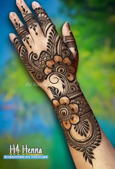 easy stylish full hand mehndi design