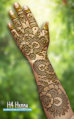 easy stylish full hand mehndi design