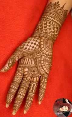 easy stylish full hand mehndi design