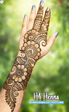 easy stylish full hand mehndi design