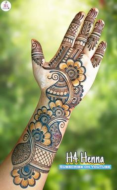 easy stylish full hand mehndi design