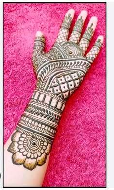 easy stylish full hand mehndi design