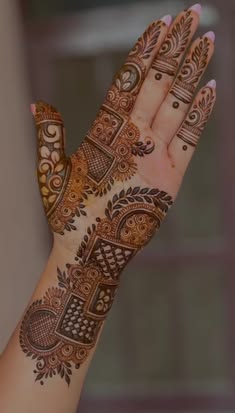 easy stylish full hand mehndi design