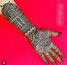 easy stylish full hand mehndi design
