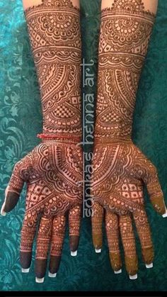 easy stylish full hand mehndi design