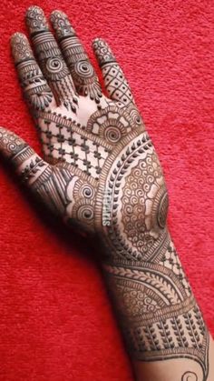 easy stylish full hand mehndi design
