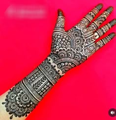 easy stylish full hand mehndi design