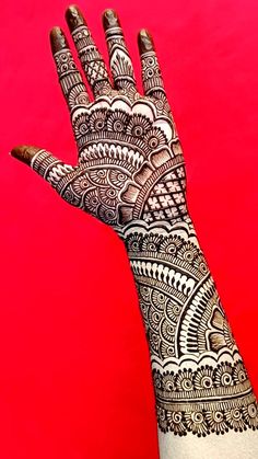 easy stylish full hand mehndi design
