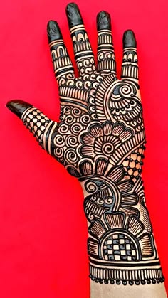 easy stylish full hand mehndi design