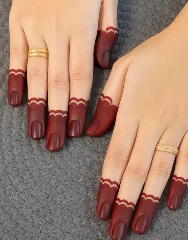 easy simple finger mehndi design