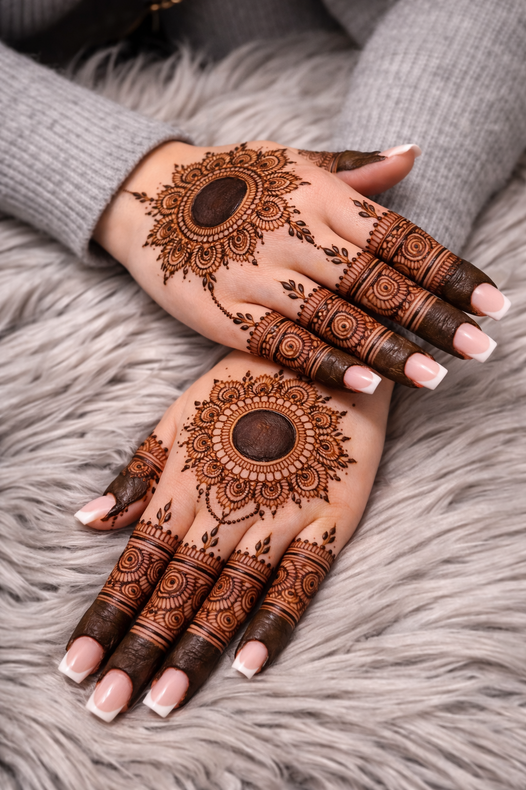 easy simple finger mehndi design