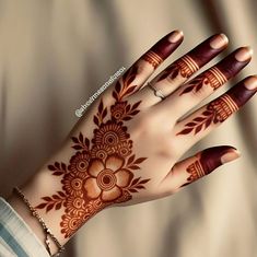 easy simple finger mehndi design