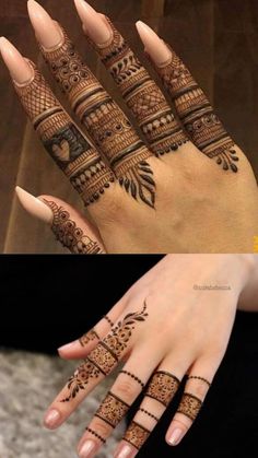 easy simple finger mehndi design