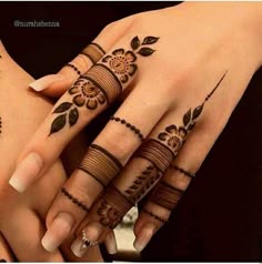easy simple finger mehndi design