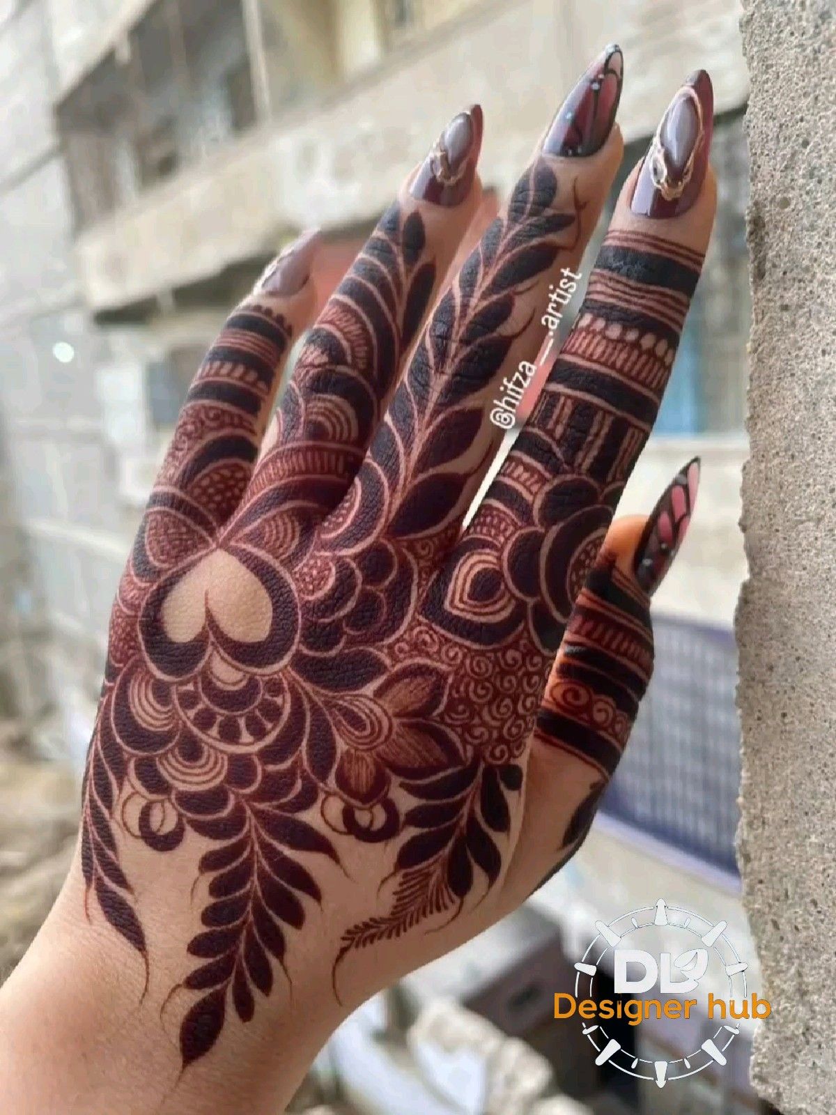 easy simple finger mehndi design