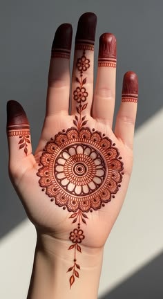 easy simple finger mehndi design