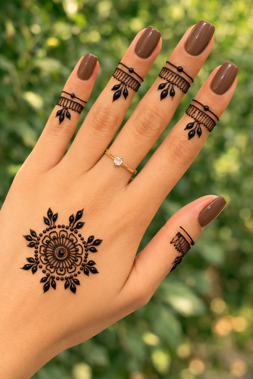 easy simple finger mehndi design