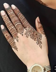 easy simple finger mehndi design