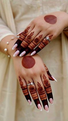 easy simple finger mehndi design