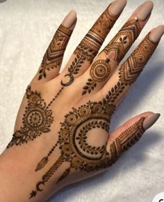 easy simple finger mehndi design