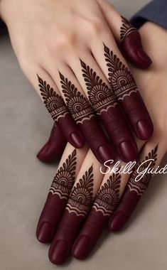 easy simple finger mehndi design