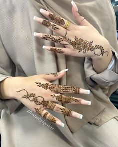 easy simple finger mehndi design