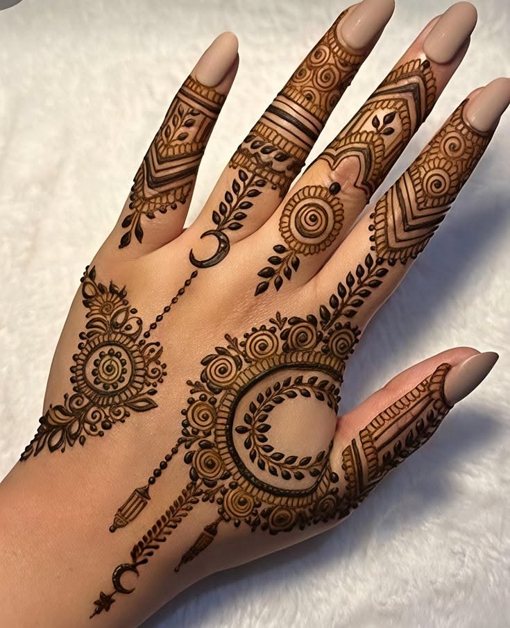 easy simple finger mehndi design