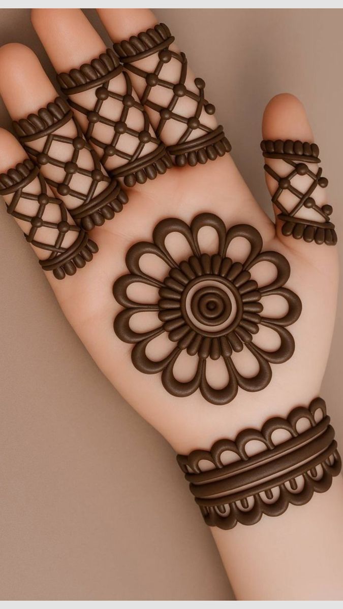 front hand simple mehndi design