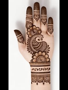 front hand simple mehndi design