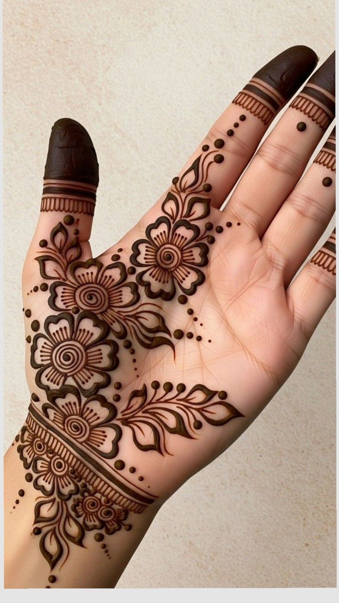 front hand simple mehndi design