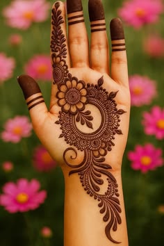 front hand simple mehndi design
