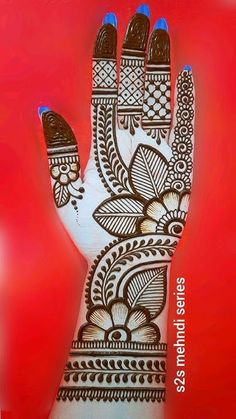 front hand simple mehndi design