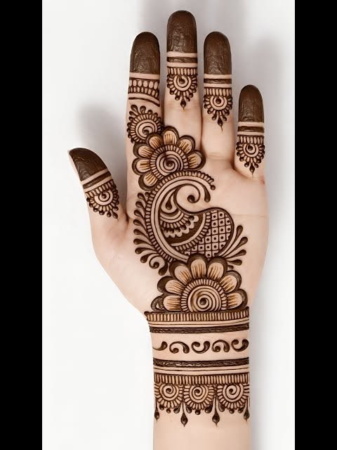 front hand simple mehndi design